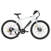 Samebike XWP10 Electric Bike 700*45C KENDA Tires 350W Motor 32Km/h Max Speed 36V 10.4Ah Battery For 40-80KM Range Dual Disc Brakes Shimano 7-Speed Gear App Control - White -rockbros-shop Samebike XWP10 Electric Bike White 518890 0