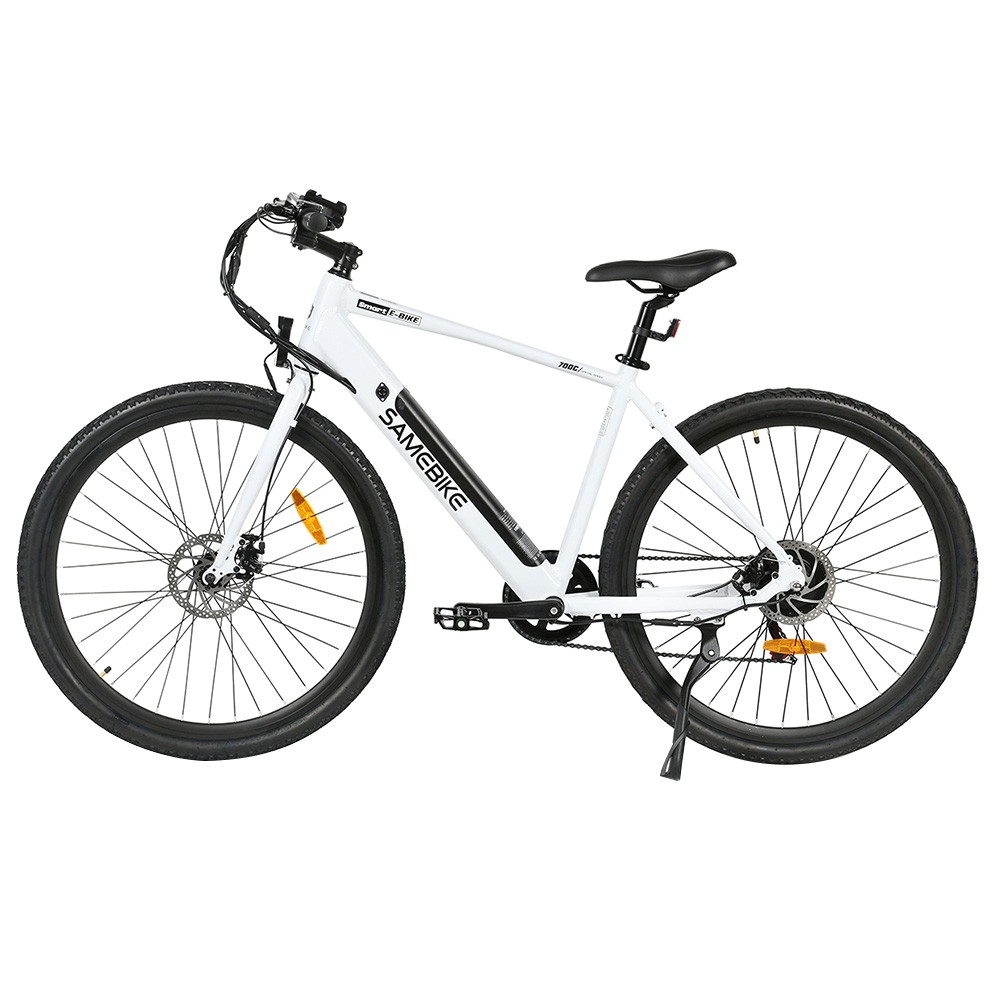 Samebike XWP10 Electric Bike 700*45C KENDA Tires 350W Motor 32Km/h Max Speed 36V 10.4Ah Battery for 40-80KM Range Dual Disc Brakes Shimano 7-Speed Gear App Control - White Samebike XWP10 Electric Bike 700*45C KENDA Tires 350W Motor 32Km/h Max Speed 36V 10.4Ah Battery For 40-80KM Range Dual Disc Brakes Shimano 7-Speed Gear App Control - White -rockbros-shop Samebike XWP10 Electric Bike White 518890 2