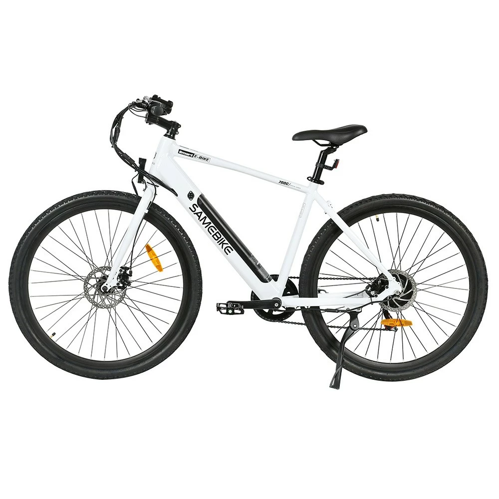 Samebike XWP10 Electric Bike 700*45C KENDA Tires 350W Motor 32Km/h Max Speed 36V 10.4Ah Battery For 40-80KM Range Dual Disc Brakes Shimano 7-Speed Gear App Control - White 5 Samebike XWP10 Electric Bike 700*45C KENDA Tires 350W Motor 32Km/h Max Speed 36V 10.4Ah Battery For 40-80KM Range Dual Disc Brakes Shimano 7-Speed Gear App Control - White - Image 3