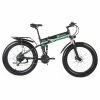 Shengmilo MX01 26 Inches Fat Tire Electric Bike 12 Magnetic Booster Bicycle 1000W 7-Speed Shimano For Snow Mountain -rockbros-shop Shengmilo MX01 E bike Magneto Booster Bicycle Black Green 498309 0