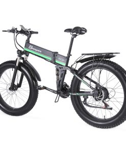 Shengmilo MX01 26 Inches Fat Tire Electric Bike 12 Magnetic Booster Bicycle 1000W 7-Speed Shimano For Snow Mountain 4 Shengmilo MX01 26 Inches Fat Tire Electric Bike 12 Magnetic Booster Bicycle 1000W 7-Speed Shimano For Snow Mountain -rockbros-shop Shengmilo MX01 E bike Magneto Booster Bicycle Black Green 498309 2