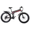 Shengmilo MX01 26 Inches Fat Tire Electric Bike 12 Magnetic Booster Bicycle 1000W 7-Speed Shimano For Snow Mountain -rockbros-shop Shengmilo MX01 E bike Magneto Booster Bicycle Black Red 498308 0