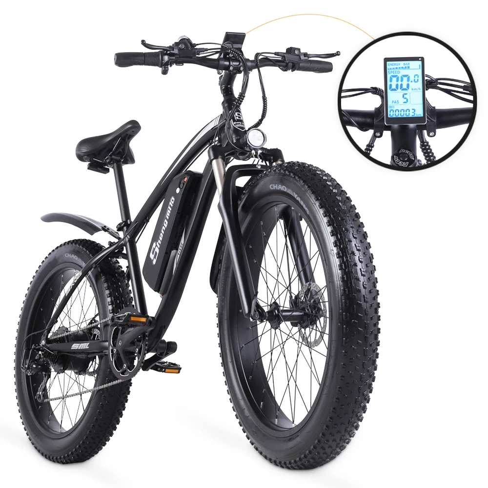 Shengmilo MX02S 1000W 48V 17Ah 26'' E-bike 40km/h Max Speed 40-50km Mileage Range 150kg Max Load - Black 7 Shengmilo MX02S 1000W 48V 17Ah 26'' E-bike 40km/h Max Speed 40-50km Mileage Range 150kg Max Load - Black - Image 5