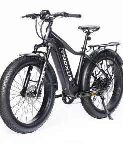Troxus Explorer Step Over Electric Bike 26*4.0 Inch Fat Tire 750W Bafang Motor 45Km/h Speed 48V 20Ah Samsung Battery Shimano 8 Speed 125kg Load - Black