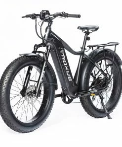 Troxus Explorer Step Over Electric Bike 26*4.0 Inch Fat Tire 750W Bafang Motor 45Km/h Speed 48V 20Ah Samsung Battery Shimano 8 Speed 125kg Load - Black