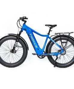 Troxus Explorer Step Over Electric Bike 26*4.0 Inch Fat Tire 750W Bafang Motor 45Km/h Speed 48V 20Ah Samsung Battery Shimano 8 Speed 125kg Load - Blue -rockbros-shop Troxus Explorer Step Over Electric Bike Blue 519328 1