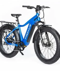 Troxus Explorer Step Over Electric Bike 26*4.0 Inch Fat Tire 750W Bafang Motor 45Km/h Speed 48V 20Ah Samsung Battery Shimano 8 Speed 125kg Load - Blue -rockbros-shop Troxus Explorer Step Over Electric Bike Blue 519328 3