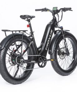 Troxus Explorer Step Thru Electric Bike 26*4.0 Inch Fat Tire 750W Bafang Motor 45Km/h Speed 48V 20Ah Samsung Battery Shimano 8 Speed 125kg Load - Black 4 Troxus Explorer Step Thru Electric Bike 26*4.0 Inch Fat Tire 750W Bafang Motor 45Km/h Speed 48V 20Ah Samsung Battery Shimano 8 Speed 125kg Load - Black -rockbros-shop Troxus Explorer Step Thru Electric Bike Black 519329 1
