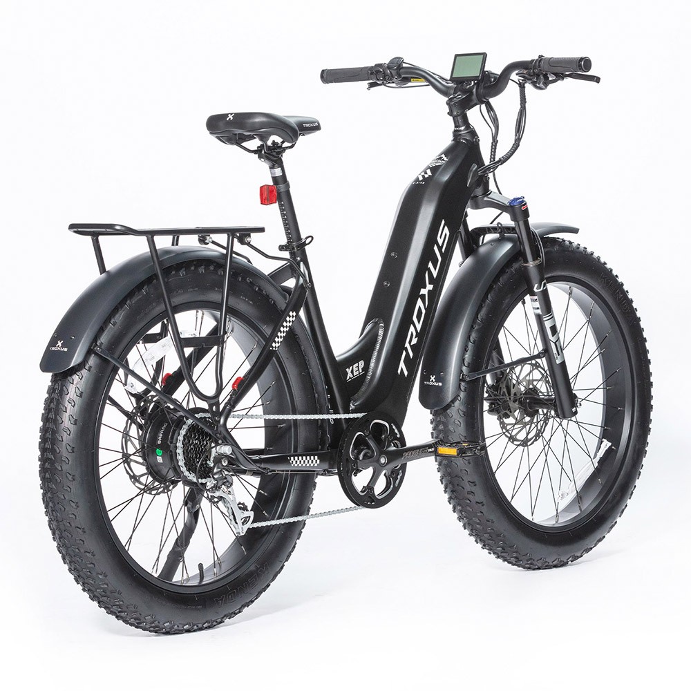 Troxus Explorer Step Thru Electric Bike 26*4.0 Inch Fat Tire 750W Bafang Motor 45Km/h Speed 48V 20Ah Samsung Battery Shimano 8 Speed 125kg Load - Black Troxus Explorer Step Thru Electric Bike 26*4.0 Inch Fat Tire 750W Bafang Motor 45Km/h Speed 48V 20Ah Samsung Battery Shimano 8 Speed 125kg Load - Black -rockbros-shop Troxus Explorer Step Thru Electric Bike Black 519329 1