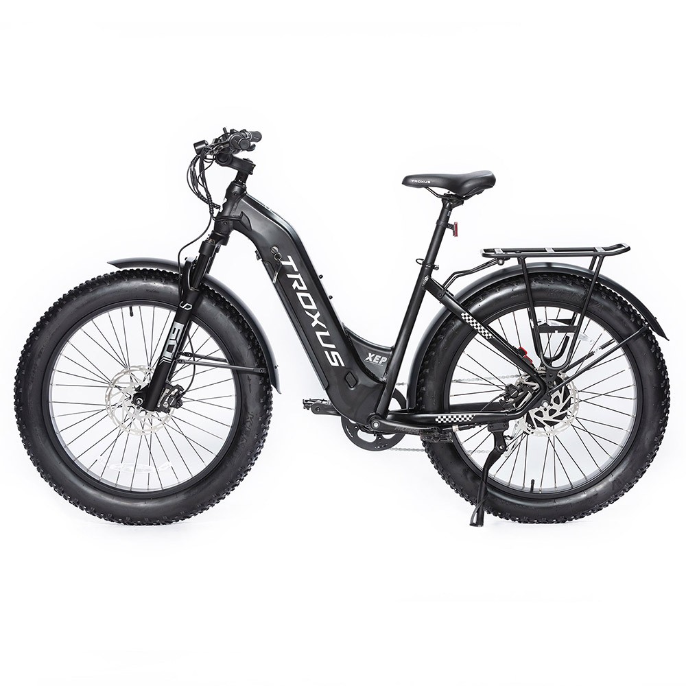 Troxus Explorer Step Thru Electric Bike 26*4.0 Inch Fat Tire 750W Bafang Motor 45Km/h Speed 48V 20Ah Samsung Battery Shimano 8 Speed 125kg Load - Black Troxus Explorer Step Thru Electric Bike 26*4.0 Inch Fat Tire 750W Bafang Motor 45Km/h Speed 48V 20Ah Samsung Battery Shimano 8 Speed 125kg Load - Black -rockbros-shop Troxus Explorer Step Thru Electric Bike Black 519329 3