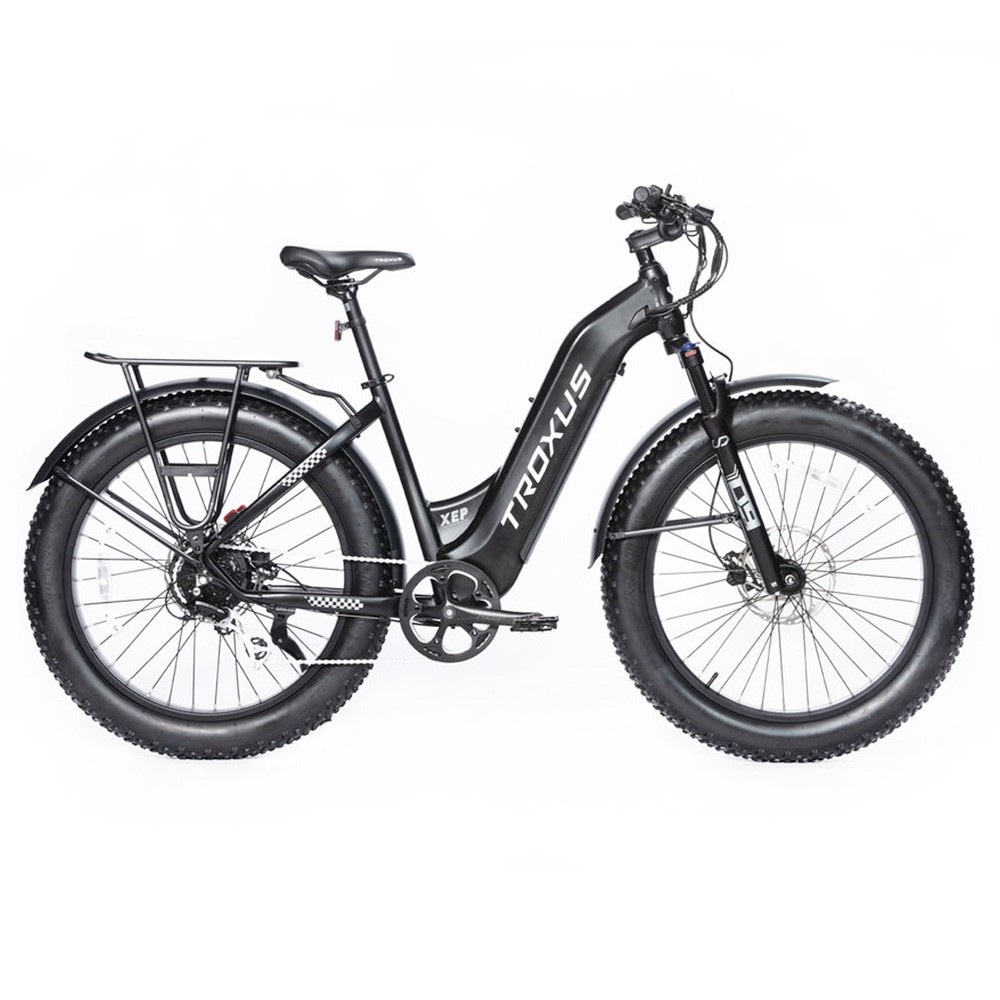 Troxus Explorer Step Thru Electric Bike 26*4.0 Inch Fat Tire 750W Bafang Motor 45Km/h Speed 48V 20Ah Samsung Battery Shimano 8 Speed 125kg Load - Black Troxus Explorer Step Thru Electric Bike 26*4.0 Inch Fat Tire 750W Bafang Motor 45Km/h Speed 48V 20Ah Samsung Battery Shimano 8 Speed 125kg Load - Black -rockbros-shop Troxus Explorer Step Thru Electric Bike Black 519329 4