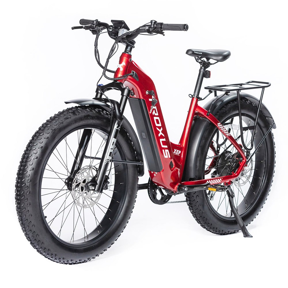 Troxus Explorer Step Thru Electric Bike 26*4.0 Inch Fat Tire 750W Bafang Motor 45Km/h Speed 48V 20Ah Samsung Battery Shimano 8 Speed 125kg Load - Red Troxus Explorer Step Thru Electric Bike 26*4.0 Inch Fat Tire 750W Bafang Motor 45Km/h Speed 48V 20Ah Samsung Battery Shimano 8 Speed 125kg Load - Red -rockbros-shop Troxus Explorer Step Thru Electric Bike Red 519330 2