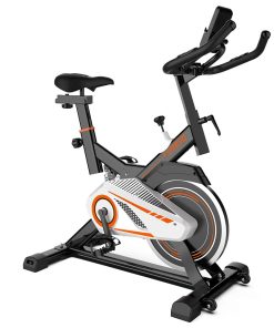 UREVO Indoor Cycling Exercise Fitness Spinning Bike For Home Cardio Workout With Comfortable Seat Cushi