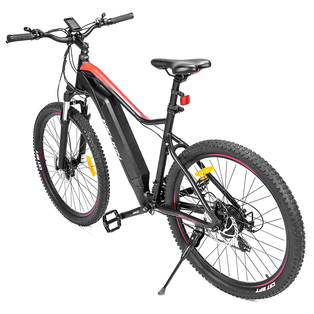 WELKIN WKEM001 Electric Bicycle 350W Brushless Motor 36V 10.4Ah Battery 27.5*2.25'' Tires Mountain Bike - Black&Red WELKIN WKEM001 Electric Bicycle 350W Brushless Motor 36V 10.4Ah Battery 27.5*2.25'' Tires Mountain Bike - Black&Red -rockbros-shop WELKIN WKEM001 Electric Bicycle 350W Mountain Bike Black Red 505892 3