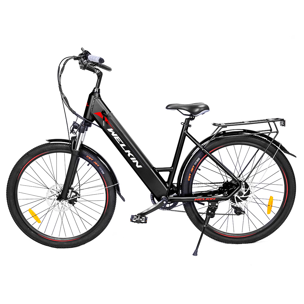 WELKIN WKEM002 Electric Bicycle 27.5*1.95 Inch Tires City Bike 250W Brushless Motor 25Km/h Max Speed 36V 10.4Ah Battery 120KG Max Load - Black WELKIN WKEM002 Electric Bicycle 27.5*1.95 Inch Tires City Bike 250W Brushless Motor 25Km/h Max Speed 36V 10.4Ah Battery 120KG Max Load - Black -rockbros-shop WELKIN WKEM002 Electric Bicycle 350W City Bike Black 505893 0