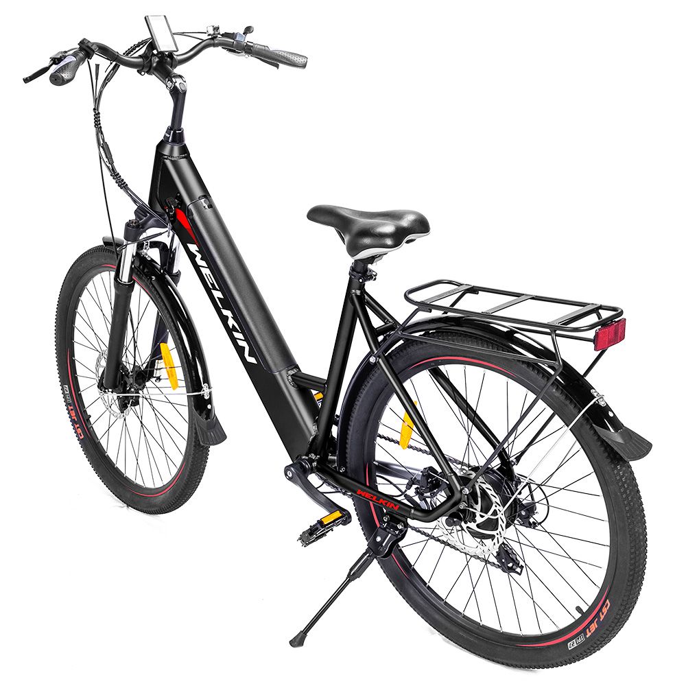 WELKIN WKEM002 Electric Bicycle 27.5*1.95 Inch Tires City Bike 250W Brushless Motor 25Km/h Max Speed 36V 10.4Ah Battery 120KG Max Load - Black WELKIN WKEM002 Electric Bicycle 27.5*1.95 Inch Tires City Bike 250W Brushless Motor 25Km/h Max Speed 36V 10.4Ah Battery 120KG Max Load - Black -rockbros-shop WELKIN WKEM002 Electric Bicycle 350W City Bike Black 505893 2