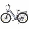 WELKIN WKEM002 Electric Bicycle 27.5*1.95 Inch Tires City Bike 250W Brushless Motor 25Km/h Max Speed 36V 10.4Ah Battery 120KG Max Load - Silver -rockbros-shop WELKIN WKEM002 Electric Bicycle 350W City Bike Silver 505894 0