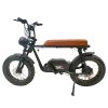 WELKIN WKEM003 Electric Bike 20*4.0 Inch Fat Tires Retro Bicycle 1200W Motor 48V 18Ah Battery 60-70KM Range 45Km/h Max Speed 200KG Max Load - Black -rockbros-shop WELKIN WKEM003 Electric Bike Retro Bicycle 1200W Motor Black 518140 0