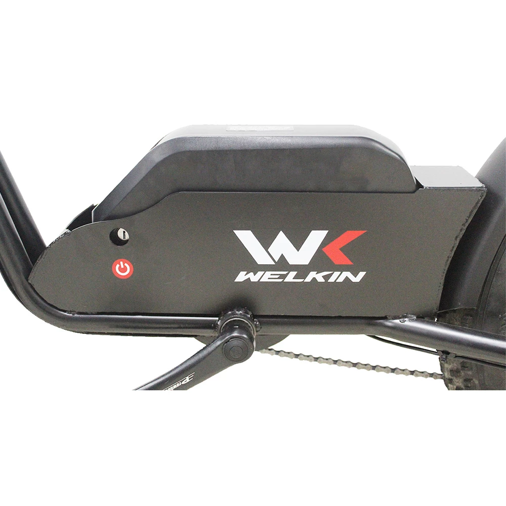 WELKIN WKEM003 Electric Bike 20*4.0 Inch Fat Tires Retro Bicycle 1200W Motor 48V 18Ah Battery 60-70KM Range 45Km/h Max Speed 200KG Max Load - Black 7 WELKIN WKEM003 Electric Bike 20*4.0 Inch Fat Tires Retro Bicycle 1200W Motor 48V 18Ah Battery 60-70KM Range 45Km/h Max Speed 200KG Max Load - Black - Image 5
