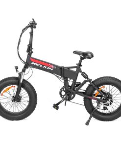 WELKIN WKES001 Electric Bicycle Snow Bike 500W Brushless Motor 48V 10.4Ah Battery 20'' Tires Shimano 7 Speed - Black