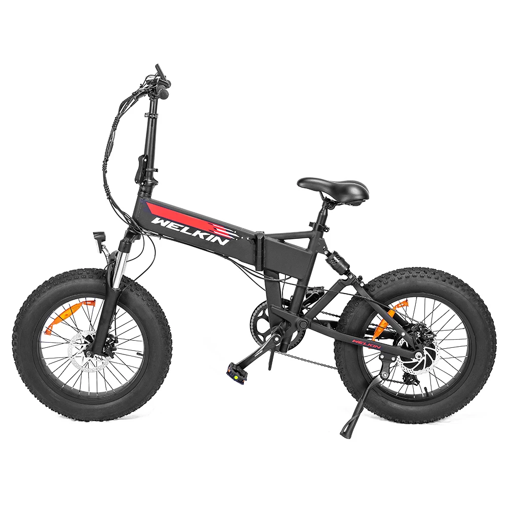 WELKIN WKES001 Electric Bicycle Snow Bike 500W Brushless Motor 48V 10.4Ah Battery 20'' Tires Shimano 7 Speed - Black 3 WELKIN WKES001 Electric Bicycle Snow Bike 500W Brushless Motor 48V 10.4Ah Battery 20'' Tires Shimano 7 Speed - Black