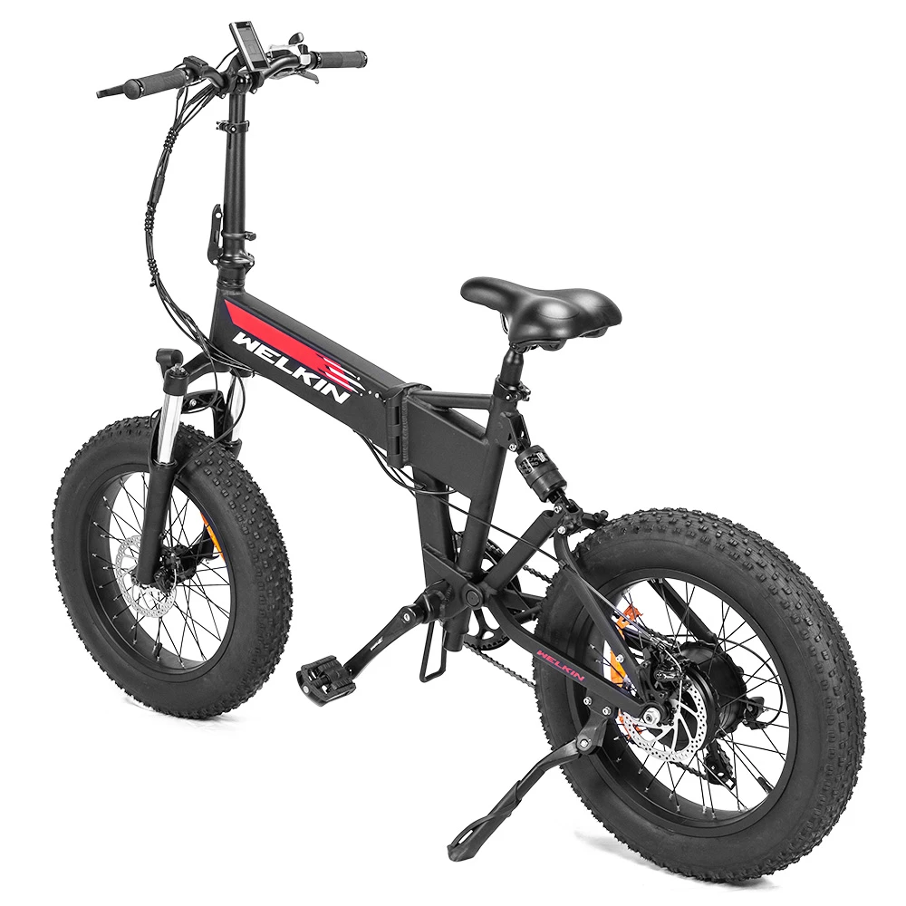 WELKIN WKES001 Electric Bicycle Snow Bike 500W Brushless Motor 48V 10.4Ah Battery 20'' Tires Shimano 7 Speed - Black 5 WELKIN WKES001 Electric Bicycle Snow Bike 500W Brushless Motor 48V 10.4Ah Battery 20'' Tires Shimano 7 Speed - Black - Image 3
