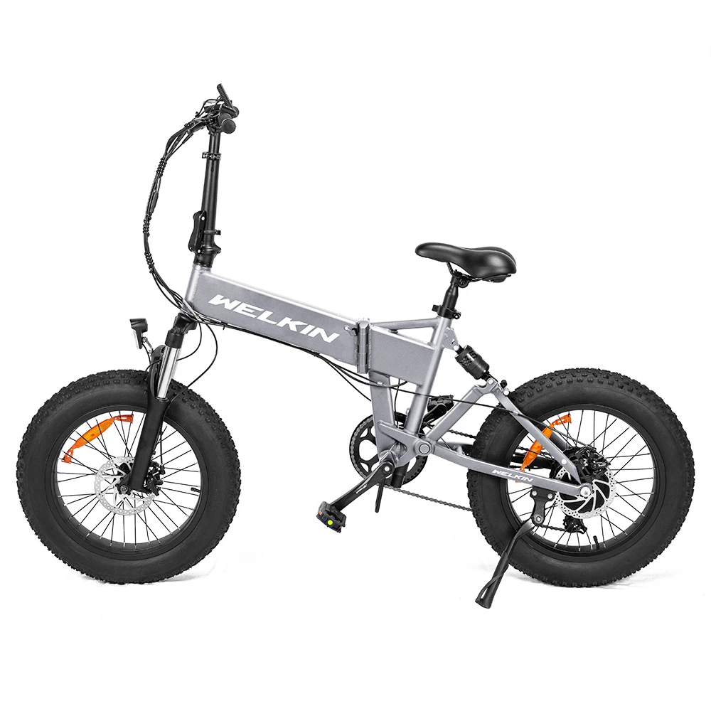 WELKIN WKES001 Electric Bicycle Snow Bike 500W Brushless Motor 48V 10.4Ah Battery 20'' Tires Shimano 7 Speed - Silver 3 WELKIN WKES001 Electric Bicycle Snow Bike 500W Brushless Motor 48V 10.4Ah Battery 20'' Tires Shimano 7 Speed - Silver
