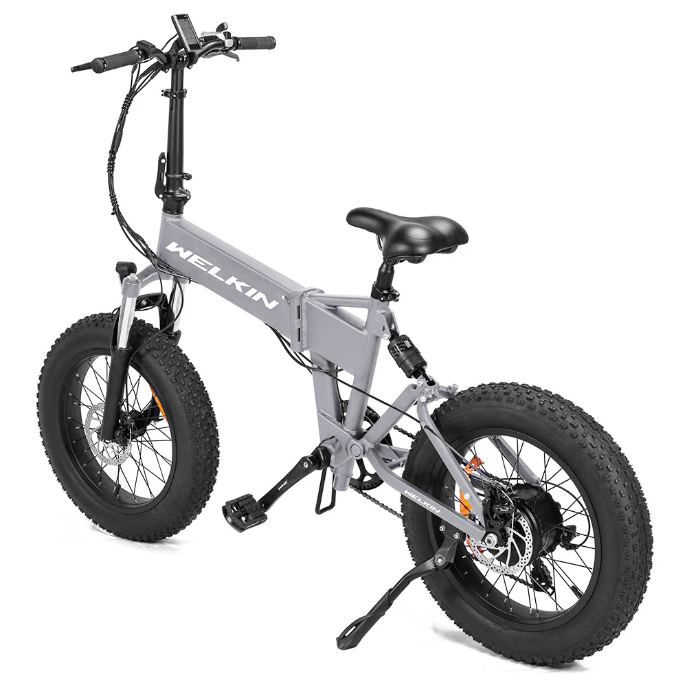 WELKIN WKES001 Electric Bicycle Snow Bike 500W Brushless Motor 48V 10.4Ah Battery 20'' Tires Shimano 7 Speed - Silver 5 WELKIN WKES001 Electric Bicycle Snow Bike 500W Brushless Motor 48V 10.4Ah Battery 20'' Tires Shimano 7 Speed - Silver - Image 3