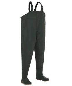 Wading Pants With Boots Green Size 40