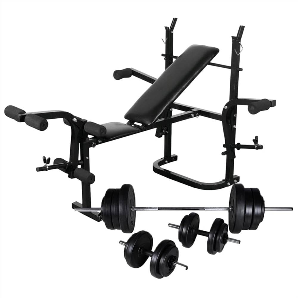 Weight Bench with Weight Rack, Barbell and Dumbbell Set 60.5kg Weight Bench With Weight Rack, Barbell And Dumbbell Set 60.5kg -rockbros-shop Weight Bench with Weight Rack Barbell and Dumbbell Set 60 5kg 489071 0
