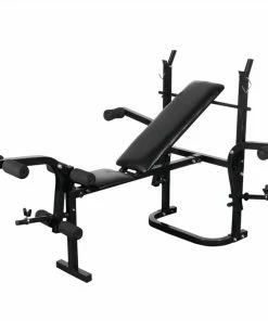 Weight Bench With Weight Rack, Barbell And Dumbbell Set 60.5kg -rockbros-shop Weight Bench with Weight Rack Barbell and Dumbbell Set 60 5kg 489071 2