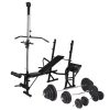 Workout Bench With Weight Rack, Barbell And Dumbbell Set 120 Kg -rockbros-shop Workout Bench with Weight Rack Barbell and Dumbbell Set 120 kg 518683 0
