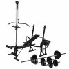 Workout Bench With Weight Rack, Barbell And Dumbbell Set 30.5kg -rockbros-shop Workout Bench with Weight Rack Barbell and Dumbbell Set 30 5kg 518682 0