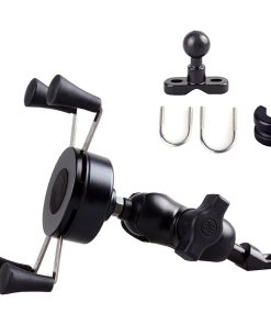 X-type Phone Holder Fit For 4-6" Phone GPS Fixed On E-Scooters Motorcycle Bike - Black