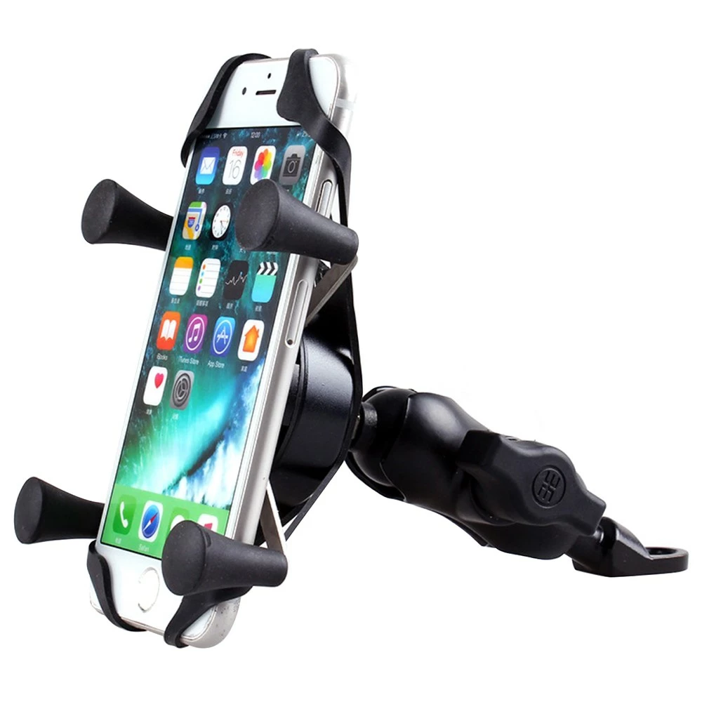 X-type Phone Holder Fit For 4-6" Phone GPS Fixed On E-Scooters Motorcycle Bike - Black 4 X-type Phone Holder Fit For 4-6" Phone GPS Fixed On E-Scooters Motorcycle Bike - Black - Image 2