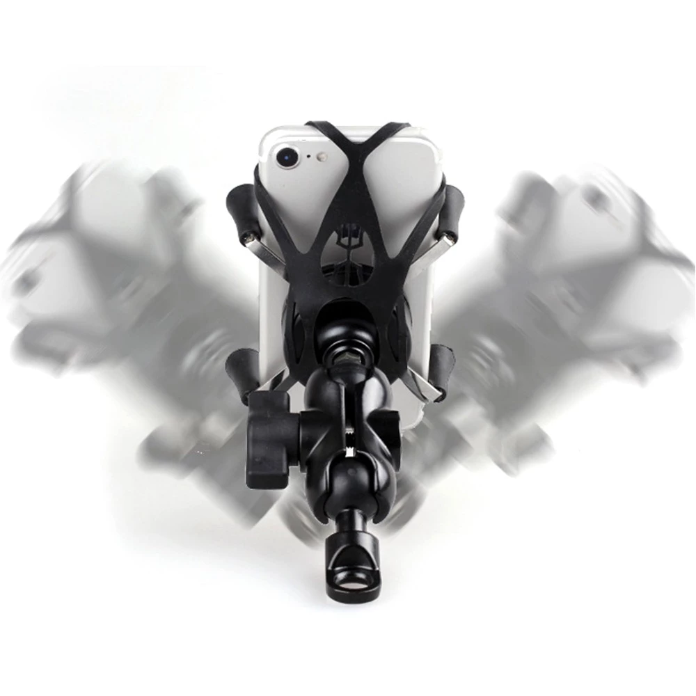 X-type Phone Holder Fit For 4-6" Phone GPS Fixed On E-Scooters Motorcycle Bike - Black 6 X-type Phone Holder Fit For 4-6" Phone GPS Fixed On E-Scooters Motorcycle Bike - Black - Image 4