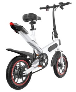 Y1 Electric Bike 350W Motor 36V 10.4Ah Battery 14'' Tire 25km/h Max Speed 30-40km Range - White -rockbros-shop Y1 Electric Bike 350W Motor 36V 10 4Ah Battery White 507078 5