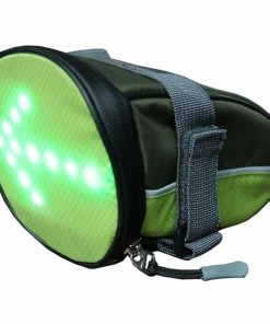 YKWB-B1030 Bicycle Taillight Bag Illuminated Warning Signal Bag With Remote Control For Running Bicycle - Green