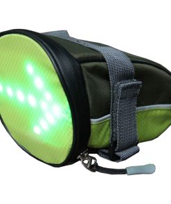 YKWB-B1030 Bicycle Taillight Bag Illuminated Warning Signal Bag With Remote Control For Running Bicycle - Green -rockbros-shop YKWB B1030 Bicycle Taillight Bag Green 903757