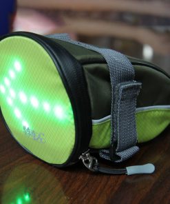 YKWB-B1030 Bicycle Taillight Bag Illuminated Warning Signal Bag With Remote Control For Running Bicycle - Green -rockbros-shop YKWB B1030 Bicycle Taillight Bag Green 903758