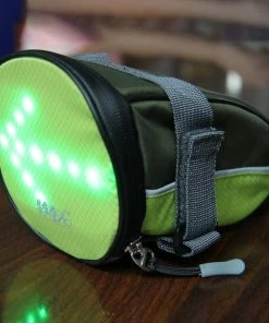 YKWB-B1030 Bicycle Taillight Bag Illuminated Warning Signal Bag With Remote Control For Running Bicycle - Green -rockbros-shop YKWB B1030 Bicycle Taillight Bag Green 903758