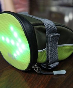 YKWB-B1030 Bicycle Taillight Bag Illuminated Warning Signal Bag With Remote Control For Running Bicycle - Green -rockbros-shop YKWB B1030 Bicycle Taillight Bag Green 903759