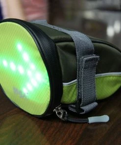 YKWB-B1030 Bicycle Taillight Bag Illuminated Warning Signal Bag With Remote Control For Running Bicycle - Green -rockbros-shop YKWB B1030 Bicycle Taillight Bag Green 903759