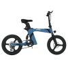 Z7 Electric Bike For Commuting 20 Inch Tires 350W Motor 32km/h Max Speed, Dual 36V 8Ah Batteries, Disc Brakes, 120kg Load - Blue -rockbros-shop Z7 Electric Bike for Commuting 350W Motor Blue 518901 0
