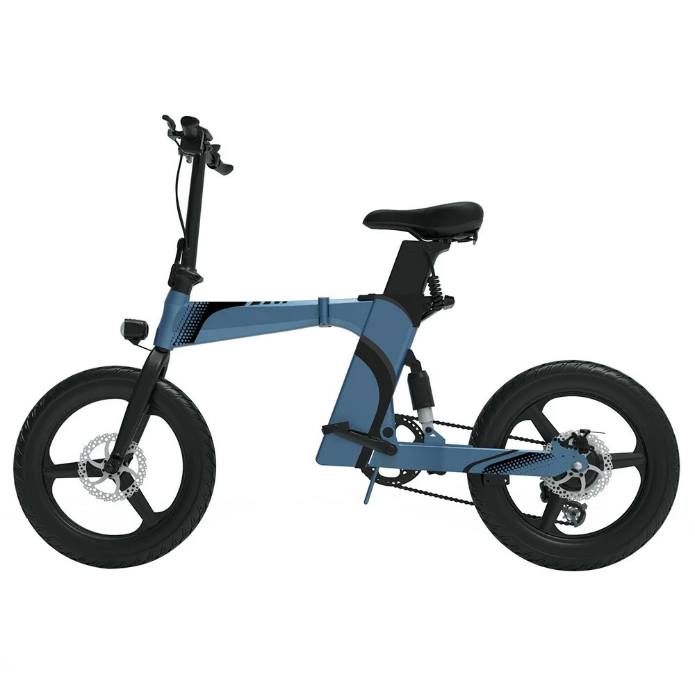 Z7 Electric Bike For Commuting 20 Inch Tires 350W Motor 32km/h Max Speed, Dual 36V 8Ah Batteries, Disc Brakes, 120kg Load - Blue 4 Z7 Electric Bike For Commuting 20 Inch Tires 350W Motor 32km/h Max Speed, Dual 36V 8Ah Batteries, Disc Brakes, 120kg Load - Blue - Image 2