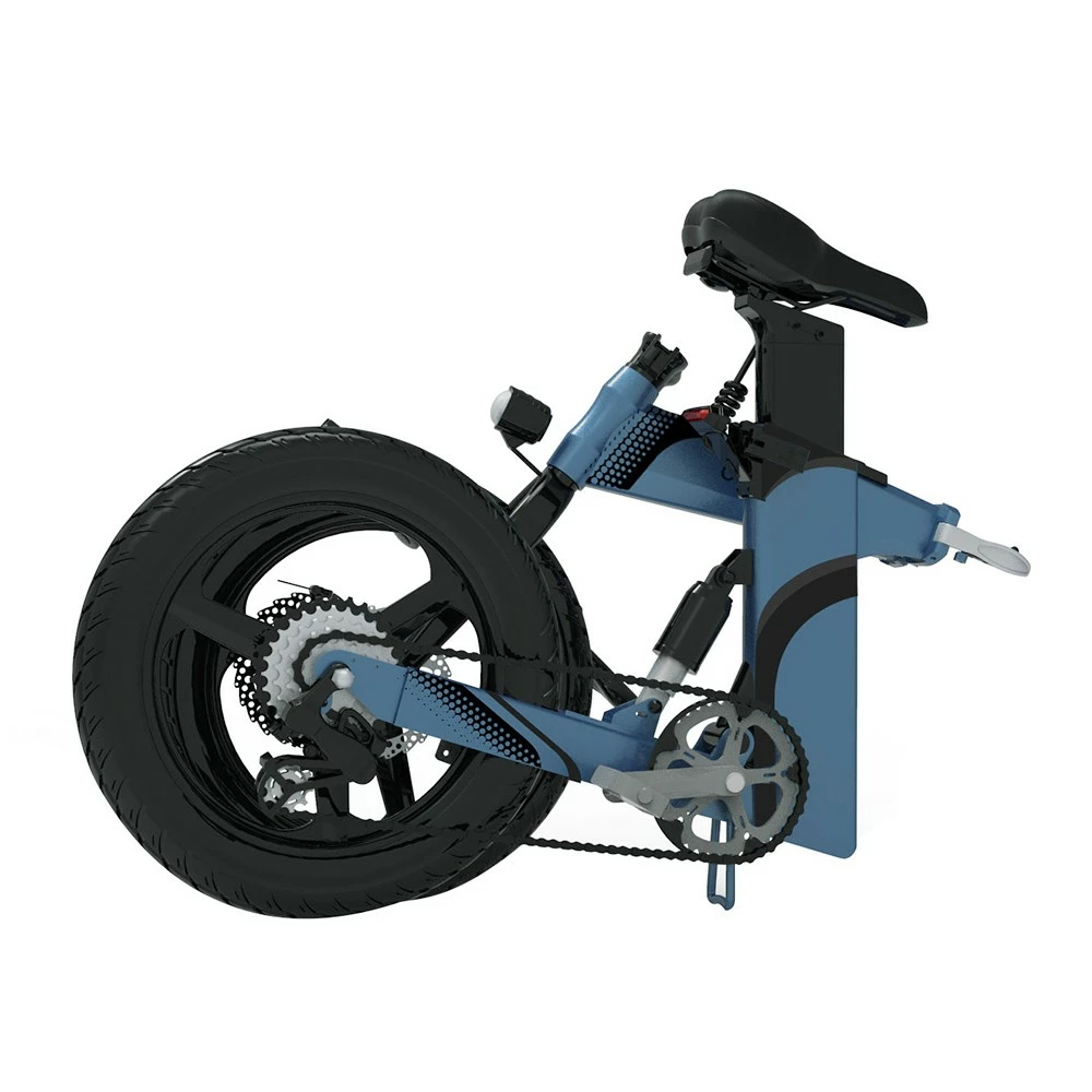 Z7 Electric Bike For Commuting 20 Inch Tires 350W Motor 32km/h Max Speed, Dual 36V 8Ah Batteries, Disc Brakes, 120kg Load - Blue 7 Z7 Electric Bike For Commuting 20 Inch Tires 350W Motor 32km/h Max Speed, Dual 36V 8Ah Batteries, Disc Brakes, 120kg Load - Blue - Image 5