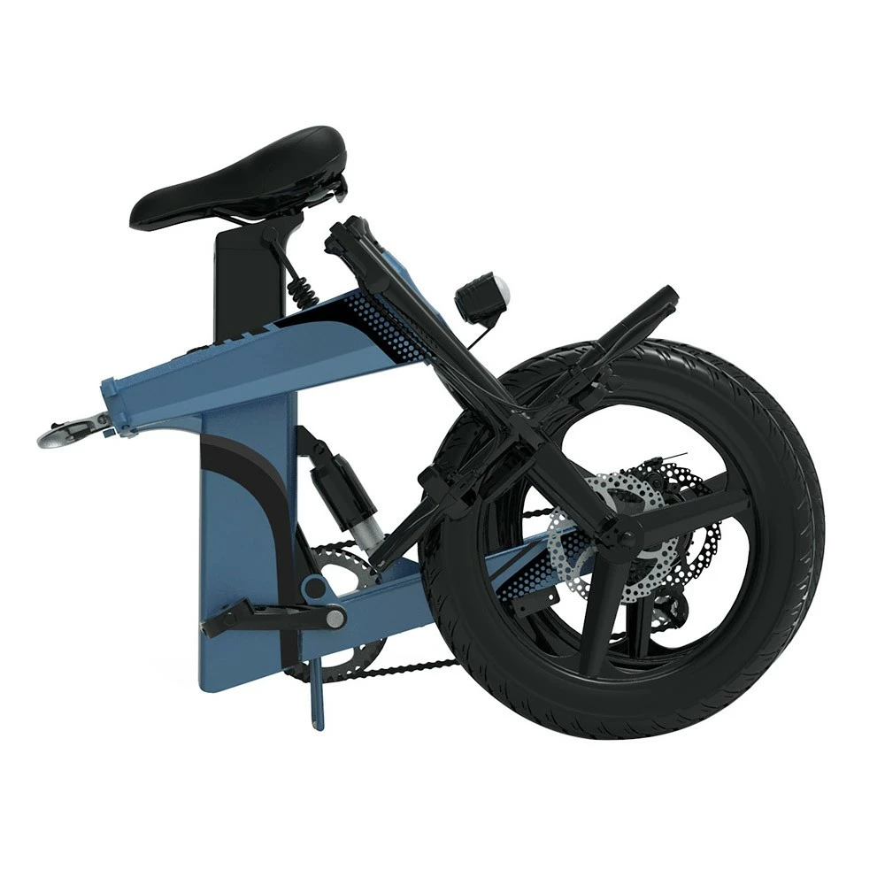 Z7 Electric Bike For Commuting 20 Inch Tires 350W Motor 32km/h Max Speed, Dual 36V 8Ah Batteries, Disc Brakes, 120kg Load - Blue 8 Z7 Electric Bike For Commuting 20 Inch Tires 350W Motor 32km/h Max Speed, Dual 36V 8Ah Batteries, Disc Brakes, 120kg Load - Blue - Image 6