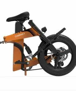 Z7 Electric Bike For Commuting 20 Inch Tires 350W Motor 32km/h Max Speed, Dual 36V 8Ah Batteries, Disc Brakes, 120kg Load - Orange -rockbros-shop Z7 Electric Bike for Commuting 350W Motor Orange 518903 5