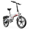 ZHENGBU 20" K6S Electric Bike 500W Motor Shimano 7-Speed 48V 10Ah Battery Commuter Folding Electric Bike - White -rockbros-shop ZHENGBU 20 K6S Electric Bike 500W Motor White 495435 0