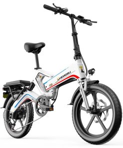 ZHENGBU 20" K6S Electric Bike 500W Motor Shimano 7-Speed 48V 10Ah Battery Commuter Folding Electric Bike - White
